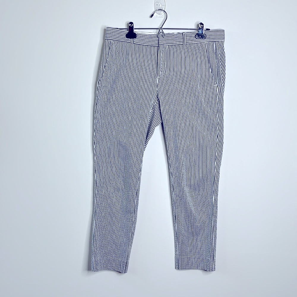 Banana Republic Seersucker Pants Sz 4P - Picture 1 of 10